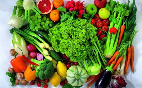 Groenten en fruit zijn leiders onder de producten voor gewichtsverlies